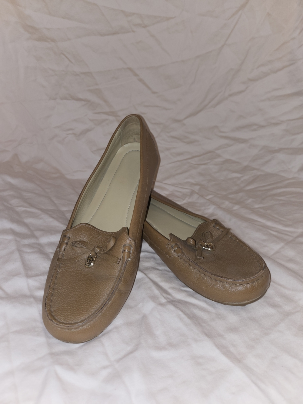 Michael Kors Women's Tan Leather Moccasin Loafers